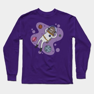 Cosmic Space Sloth Long Sleeve T-Shirt